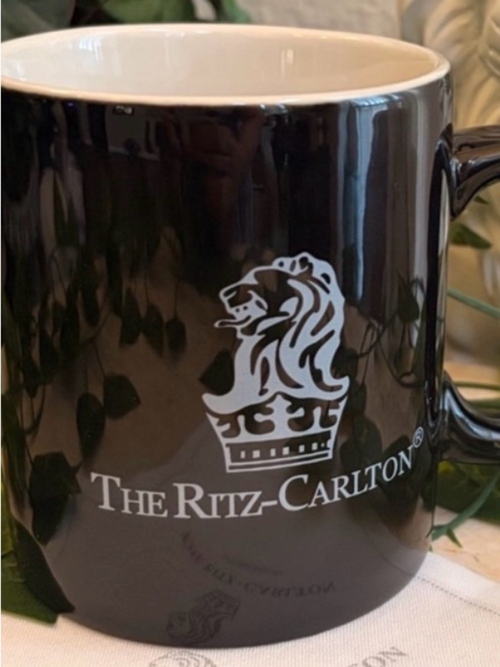 The Ritz-Carlton Black Ceramic Mug